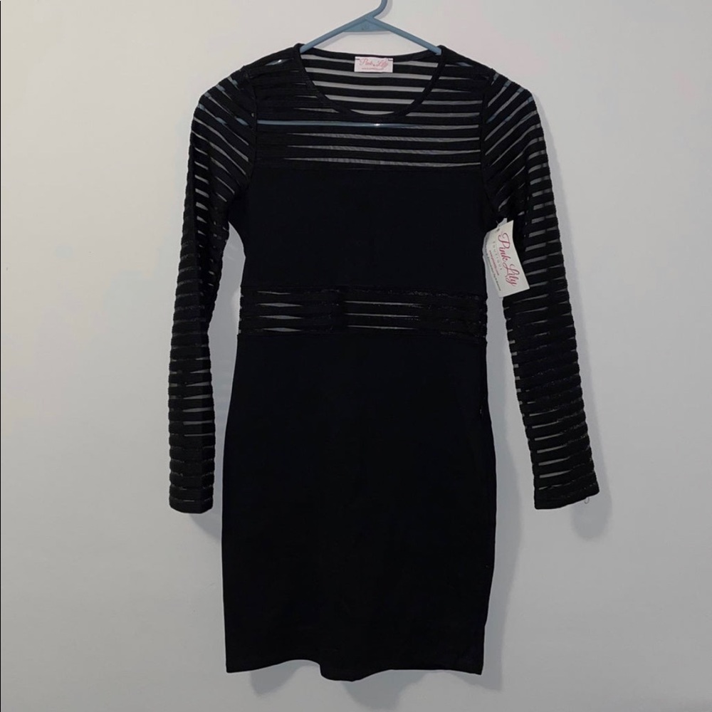 NWT Pink Lily Black Dress - Picture 2 of 5